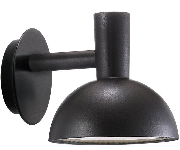 Arki Black Galvanised Steel Exterior Wall Light