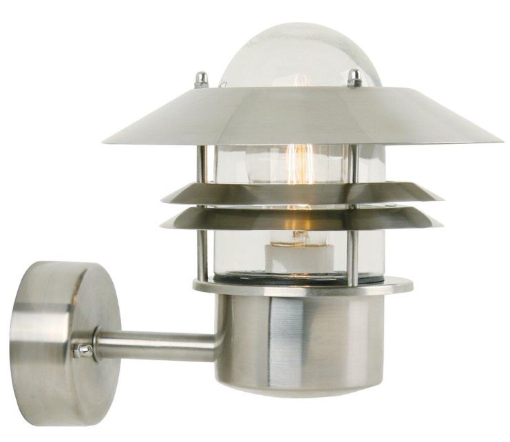 Blokhus Stainless Steel Glass Exterior Wall Light