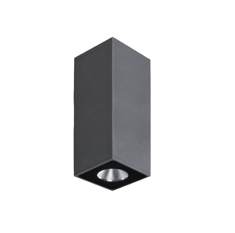 Zeron Mini Grey Exterior Fixed Two Wall Light