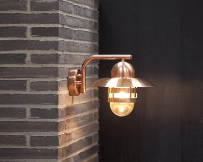 Nibe Copper Glass Wall Light