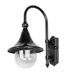 Monaco Black Curved Arm Downward Wall Light - Powder Coated Finish