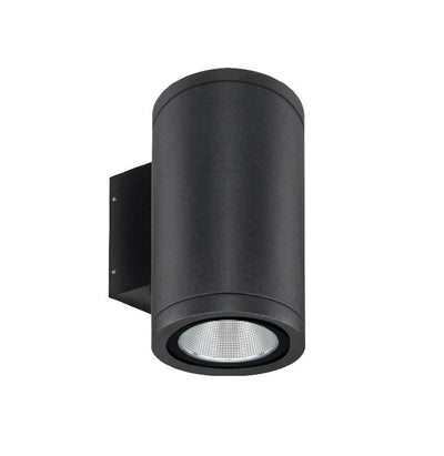 Athena Black Exterior Fixed Two Wall Light