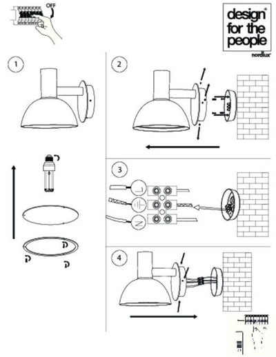 Arki Galvanised Steel Exterior Wall Light