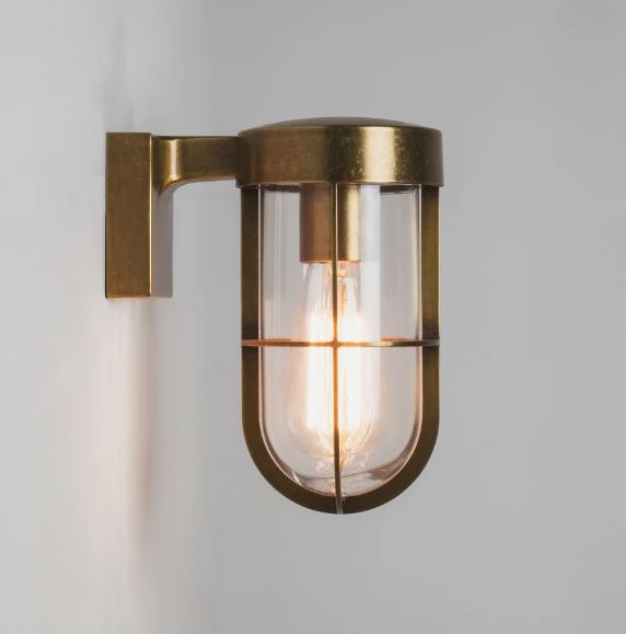 Cabin Antique Brass Wall Light