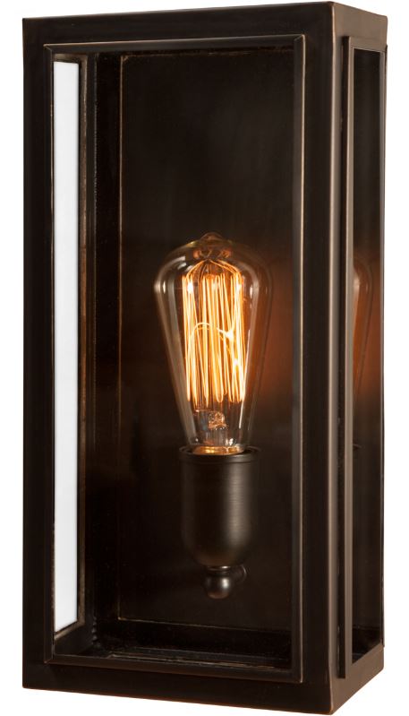 Lille Medium Old Bronze Clear Glass Exterior Wall Light