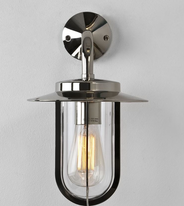 Montparnasse Polished Nickel Wall Light