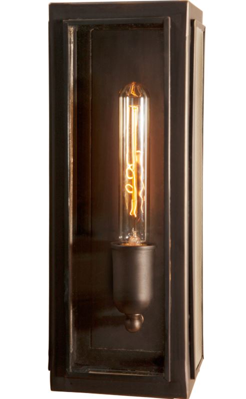 Lille Small Old Bronze Clear Glass Exterior Wall Light