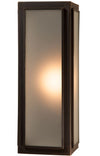 Lille Small Old Bronze Frosted Glass Exterior Wall Light