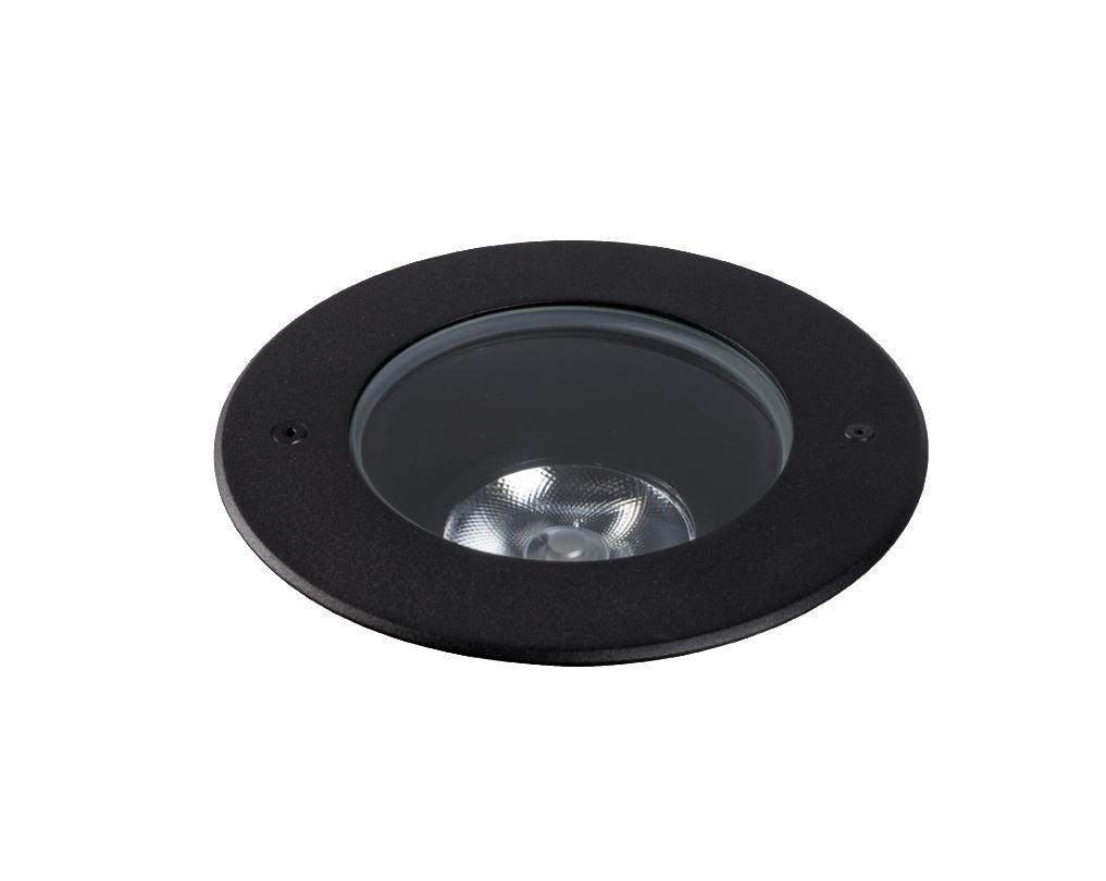 Compass 15W Black Adjustable 3000K Inground Uplight