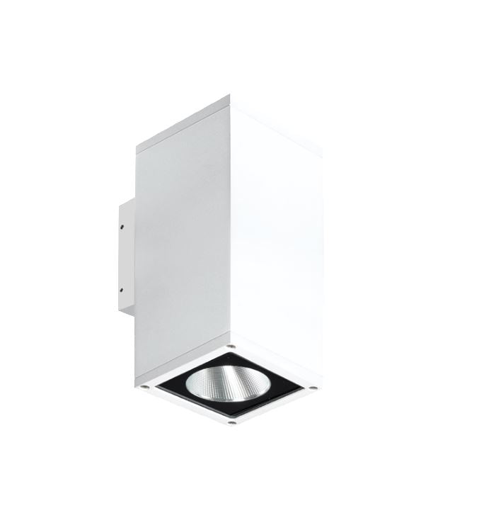 Zeron White Exterior Fixed Two Wall Light