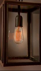 Lille Old Bronze with Clear Tempered Glass Pendant