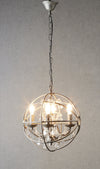 Carat Small Chandelier in Grey Iron
