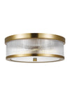 Chapman & Myers Geneva 2 Light Burnished Brass Flush Ceiling Mount Lighting Affairs