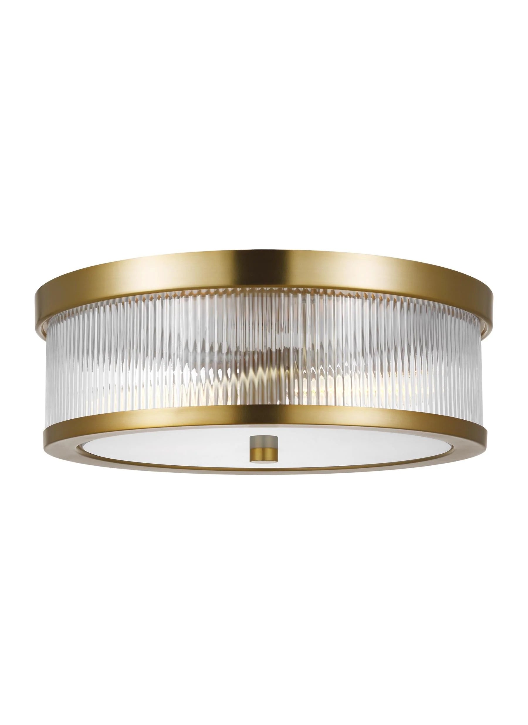 Chapman Myers Geneva 2 Light Burnished Brass Flush Ceiling Mount