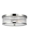 Chapman & Myers Geneva 2 Light Polished Nickel Flush Ceiling Mount Lighting Affairs