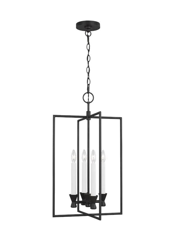 Chapman & Myers Keystone 4 Light Aged Iron Pendant Lighting Affairs