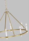 Chapman & Myers Marston 8 Light Burnished Brass Chandelier Lighting Affairs Pendant