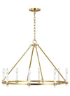 Chapman & Myers Marston 8 Light Burnished Brass Chandelier Lighting Affairs Pendant