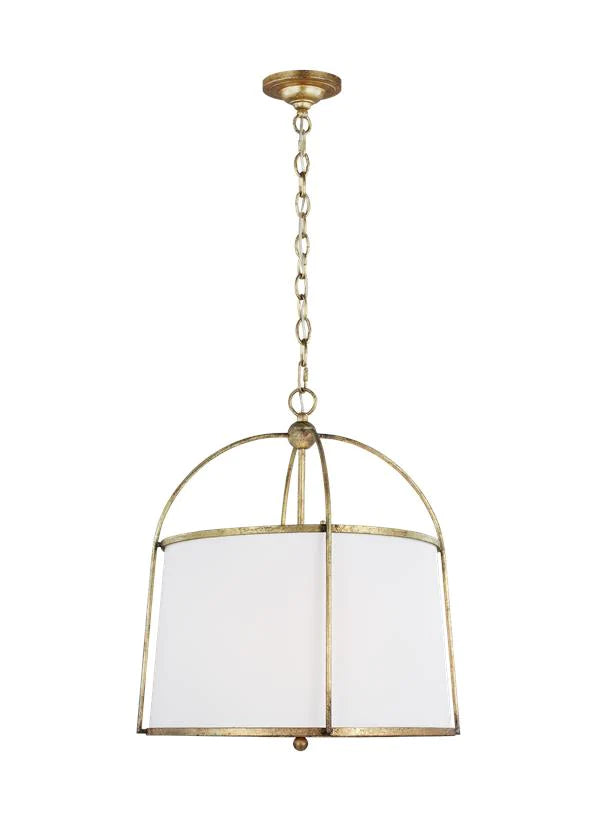 Chapman & Myers Stonington 2 Light Antique Glid Shade Pendant Lighting Affairs