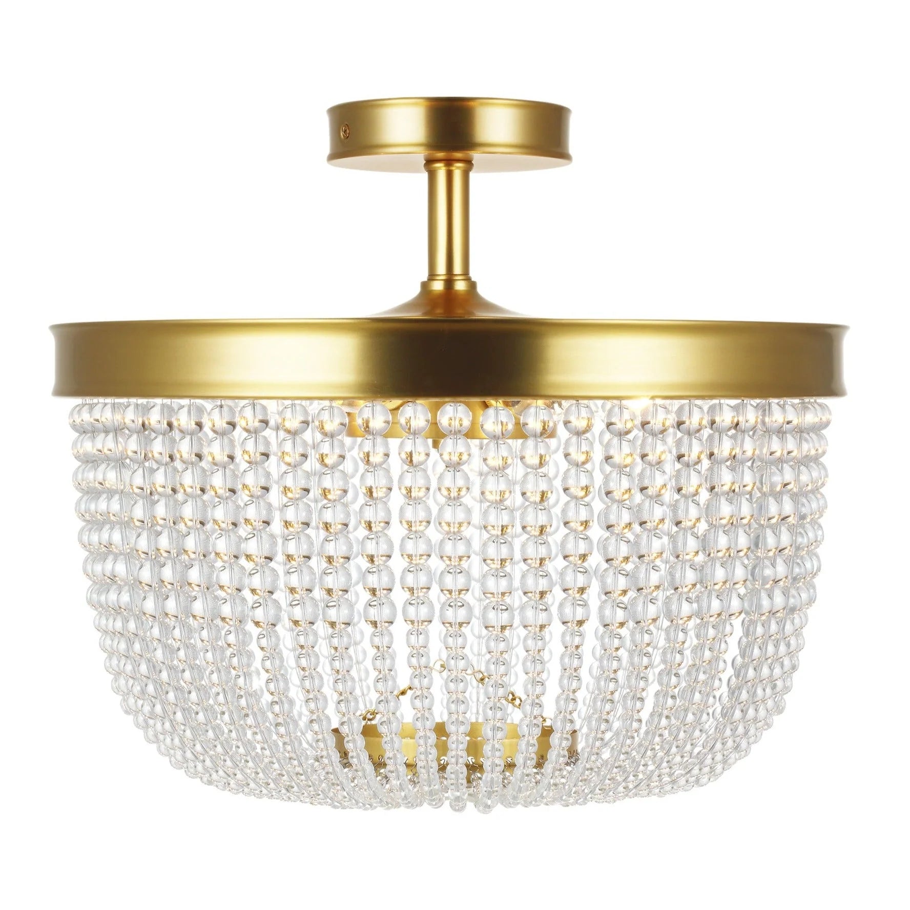 Chapman & Myers Summerhill 6 Light Burnished Brass Semi-flush Ceiling Mount Lighting Affairs