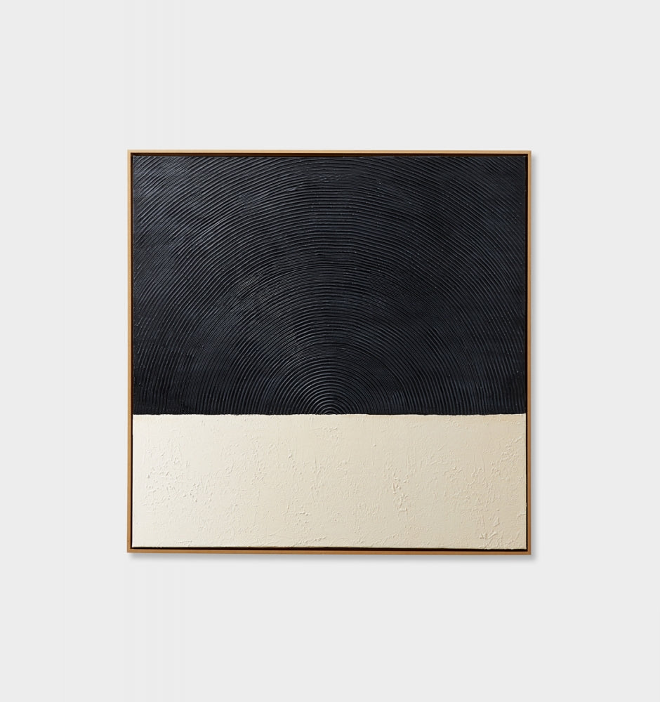 Curve Black Framed Painting