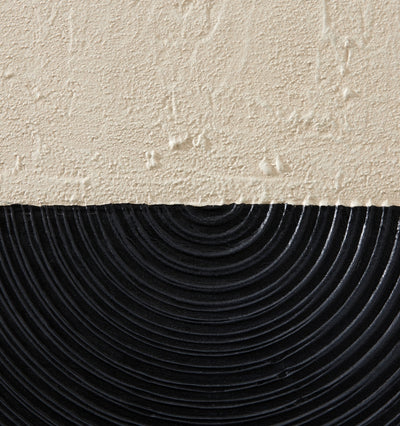 Curve Neutral Black Framed Painting