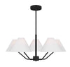 D&J Scott Burke Medium 5 Light Midnight Black Chandelier Lighting Affairs