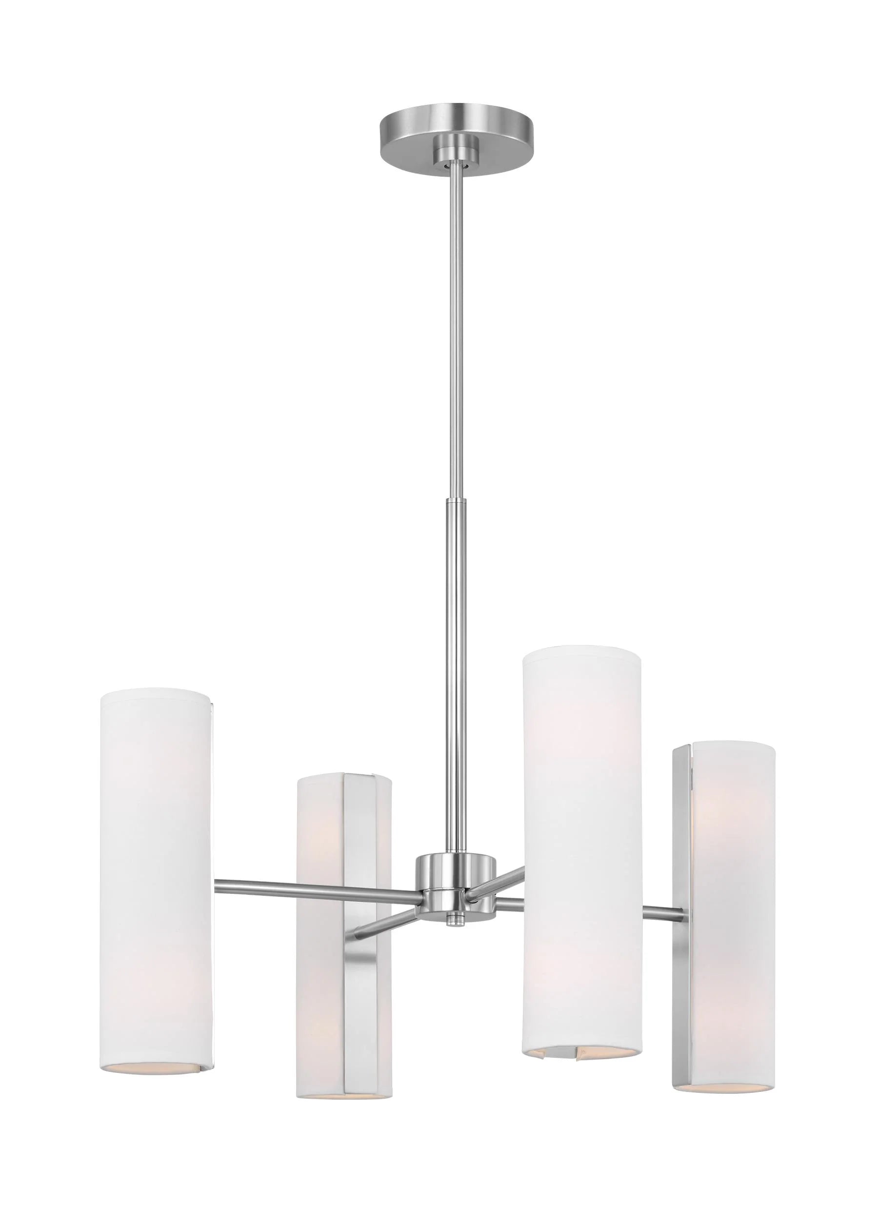 D&J Scott Capalino 8 Light Brushed Steel Medium Chandelier Lighting Affairs