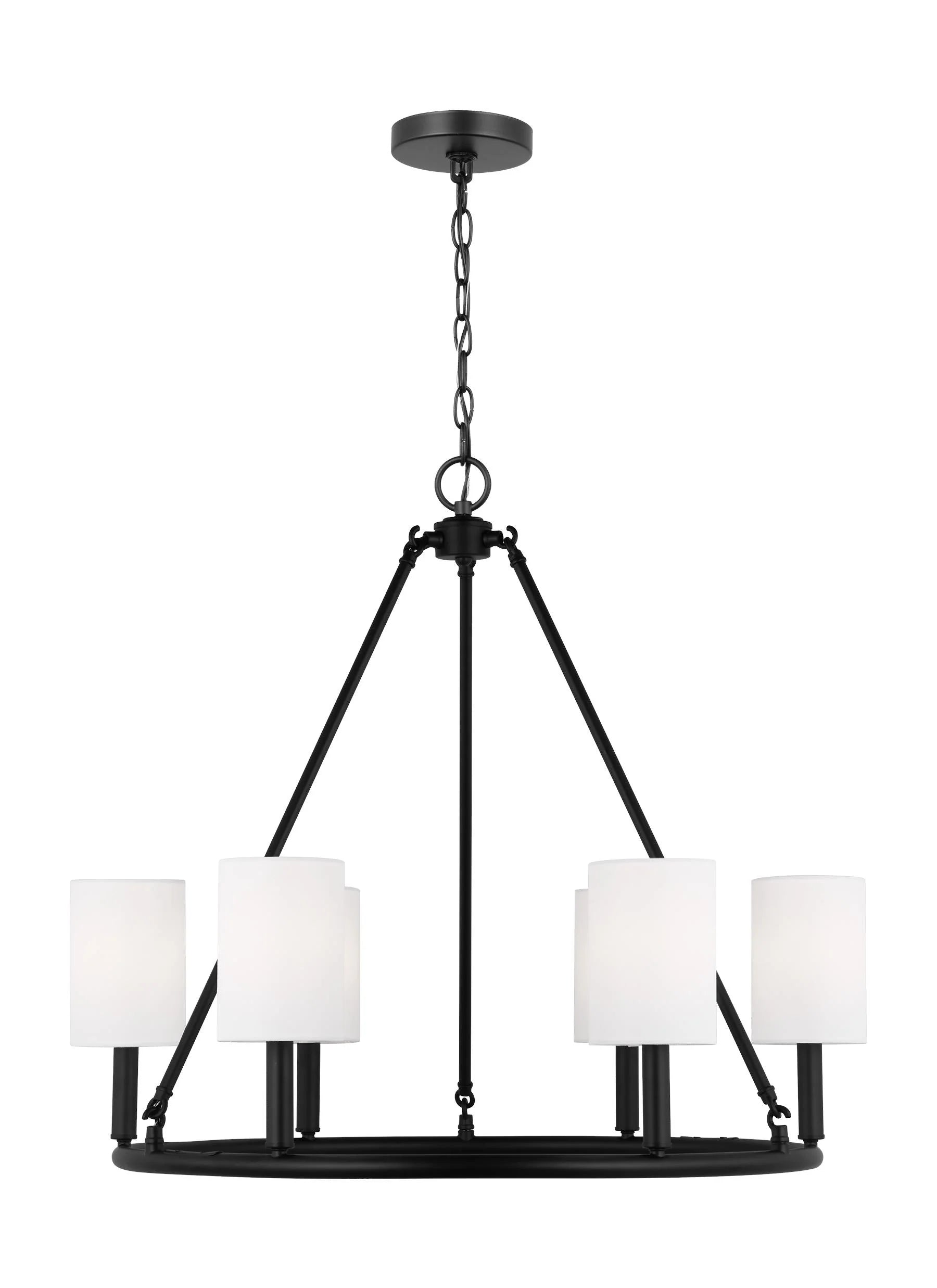 D&J Scott Egmont 6 Light Midnight Black Chandelier Lighting Affairs