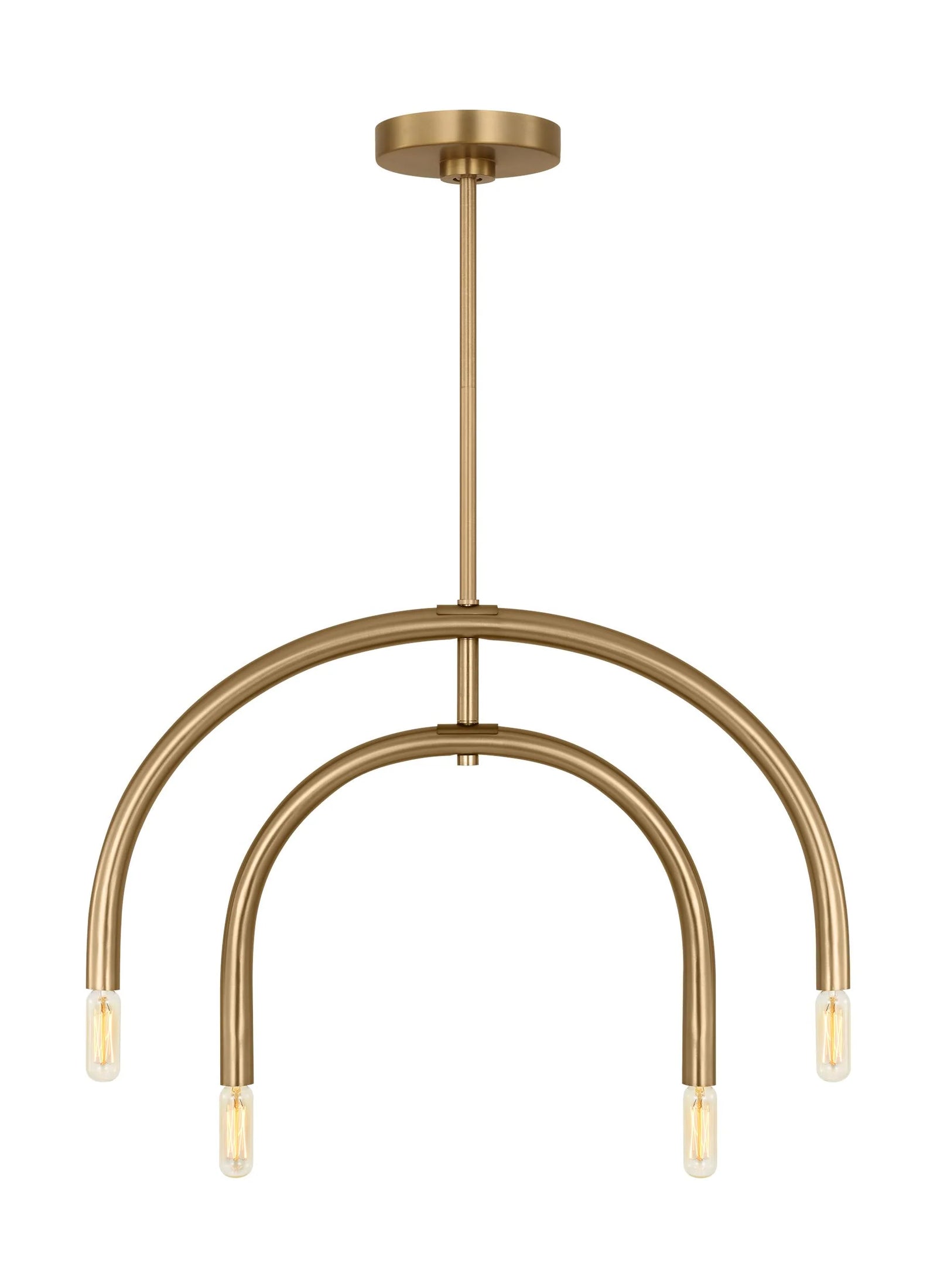 D&J Scott Hadden 4 Light Satin Brass Chandelier Lighting Affairs