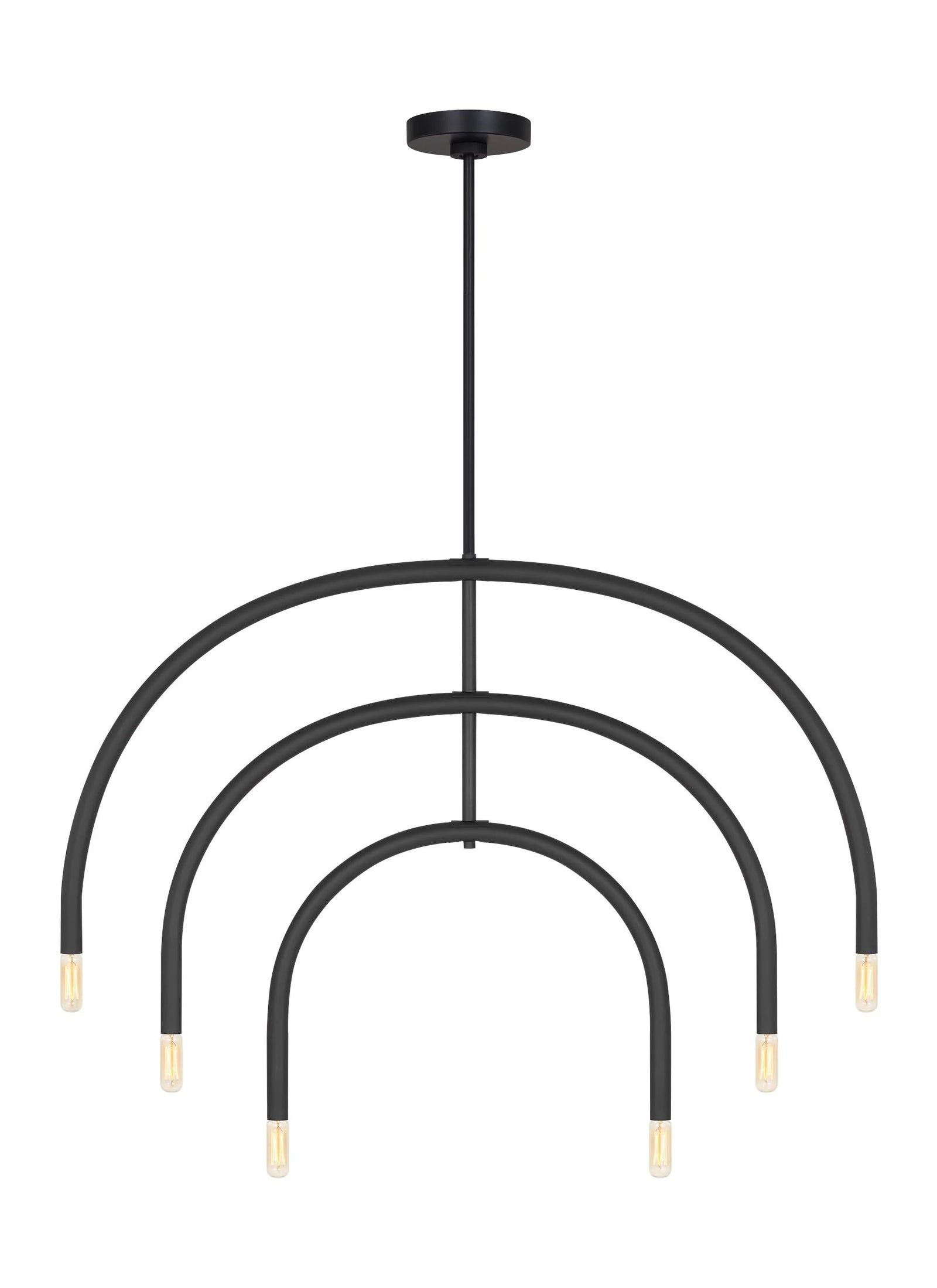 D&J Scott Hadden 6 Light Midnight Black Chandelier