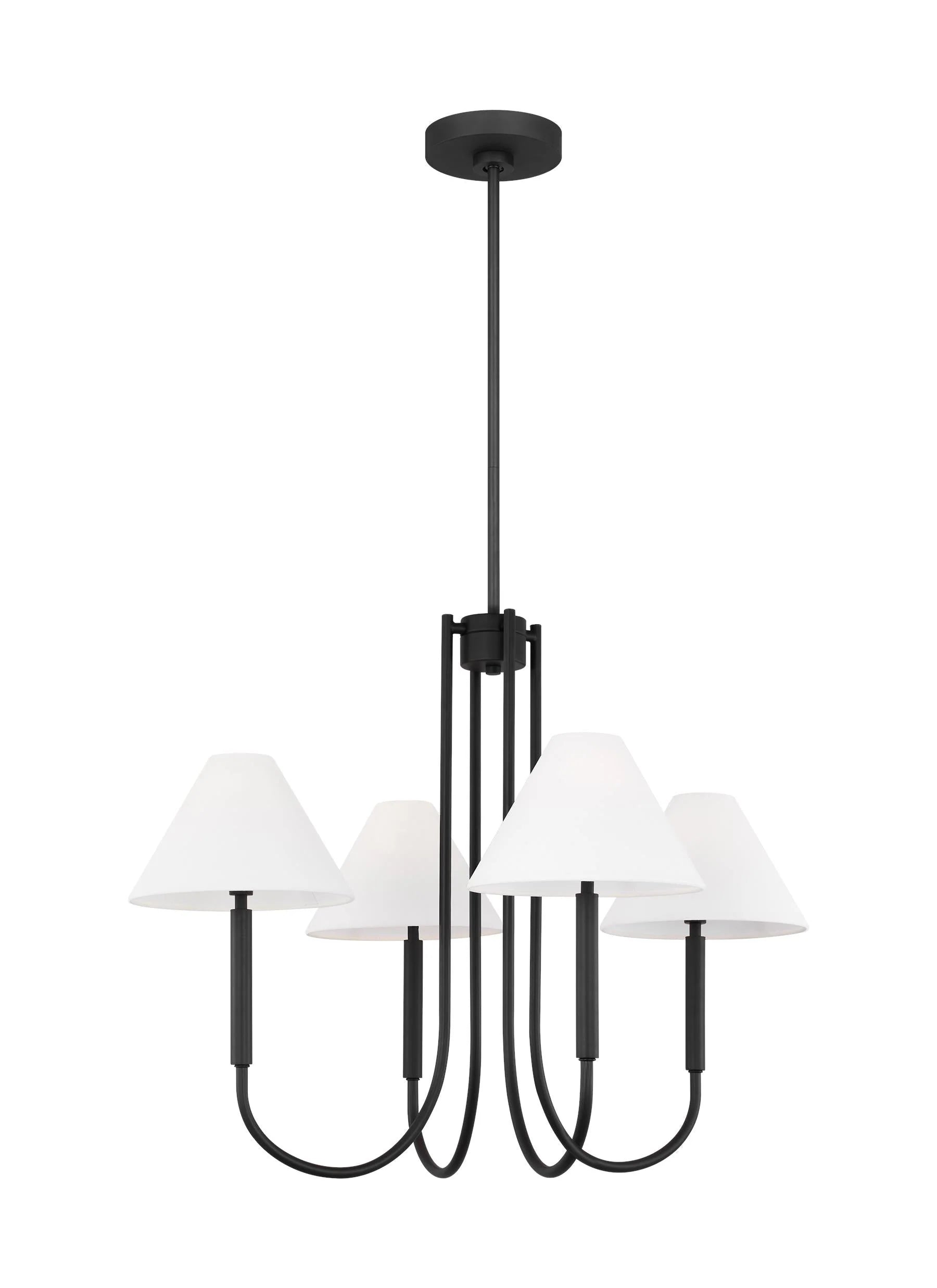 D&J Scott Porteau 4 Light Midnight Black Chandelier Lighting Affairs