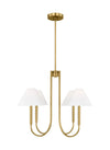 D&J Scott Porteau 4 Light Satin Brass Chandelier Lighting Affairs