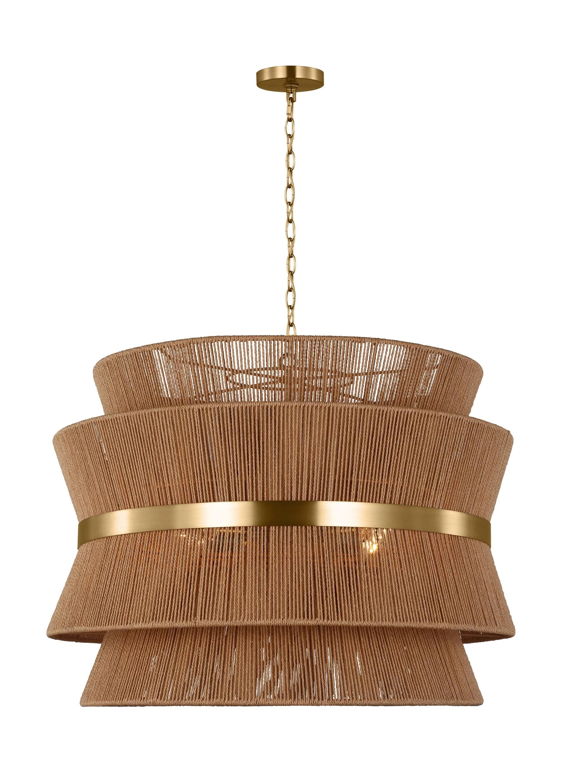 D&J Scott Thurlo 3 Light Satin Brass Chandelier Lighting Affairs