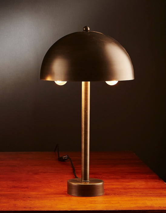 Darius Table Lamp in Antique Zinc
