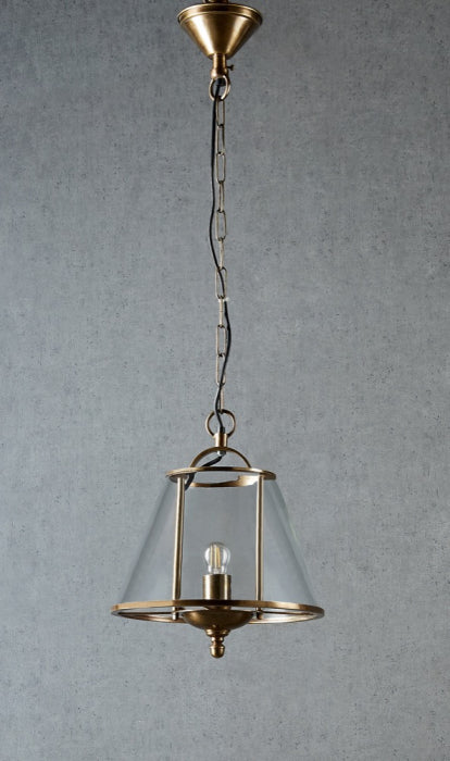 Denver Hanging Lamp in Antique Brass