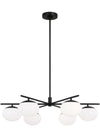 Ellen Degeneres Lune 6 Light Aged Iron Chandelier Lighting Affairs