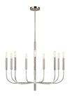 Ellen Degeneres Brianna 9 Light Polished Nickel Small Chandelier Lighting Affairs