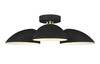 Ellen Degeneres Jane 3 Light Black Semi-flush Mount Ceiling Light Lighting Affairs