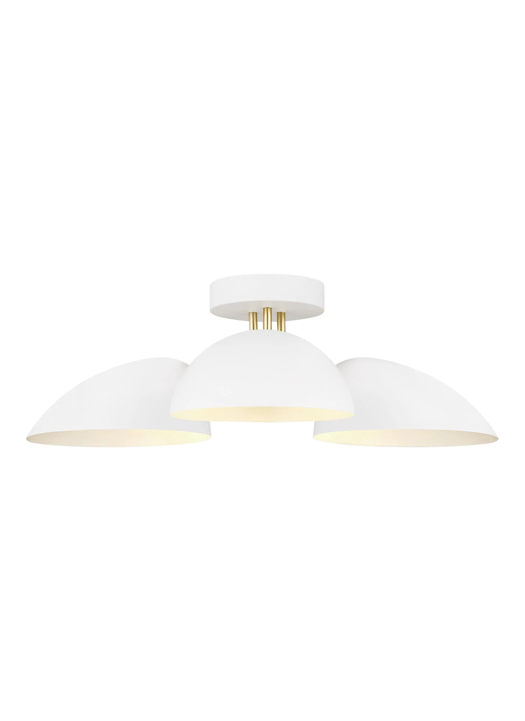 Ellen Degeneres Jane 3 Light White Semi flush Mount Ceiling Light