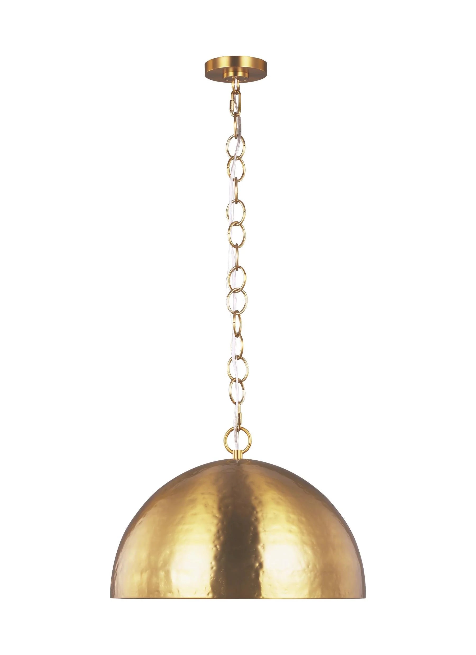 Ellen Degeneres Whare 1 Light Burnished Brass Large Pendant Lighting Affairs