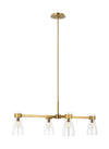 AERIN Moritz 4 Light Burnished Brass Pendant