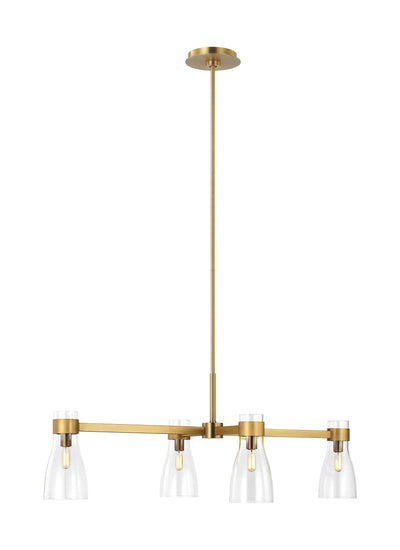 AERIN Moritz 4 Light Burnished Brass Pendant