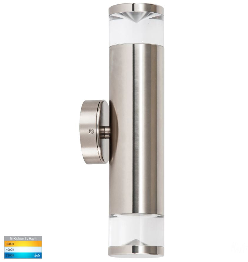 Highlite Titanium Aluminium TRI Colour Up & Down Wall Light