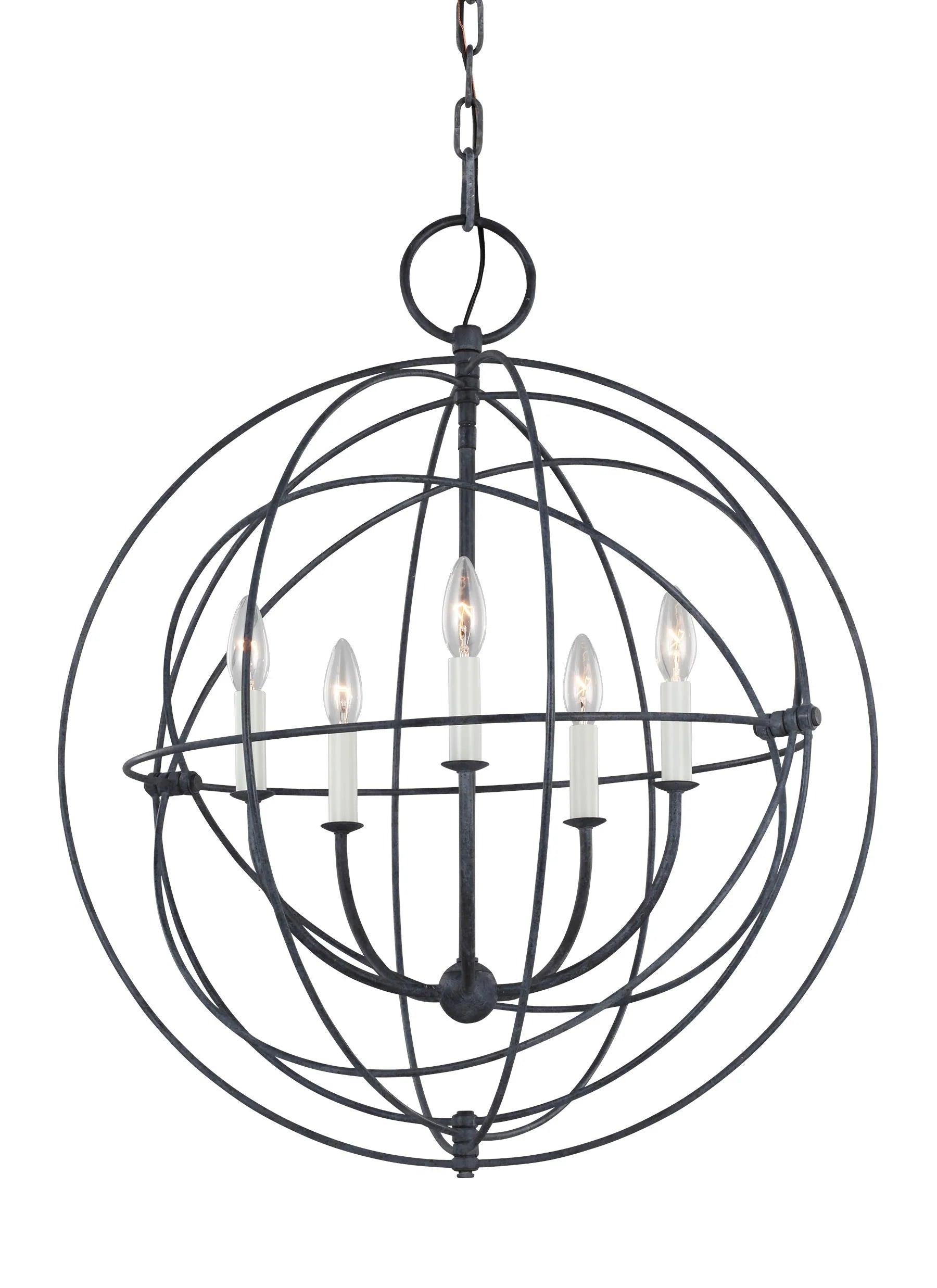 Chapman & Myers Bayberry 5 Light Weathered Galvanized Pendant Lighting Affairs