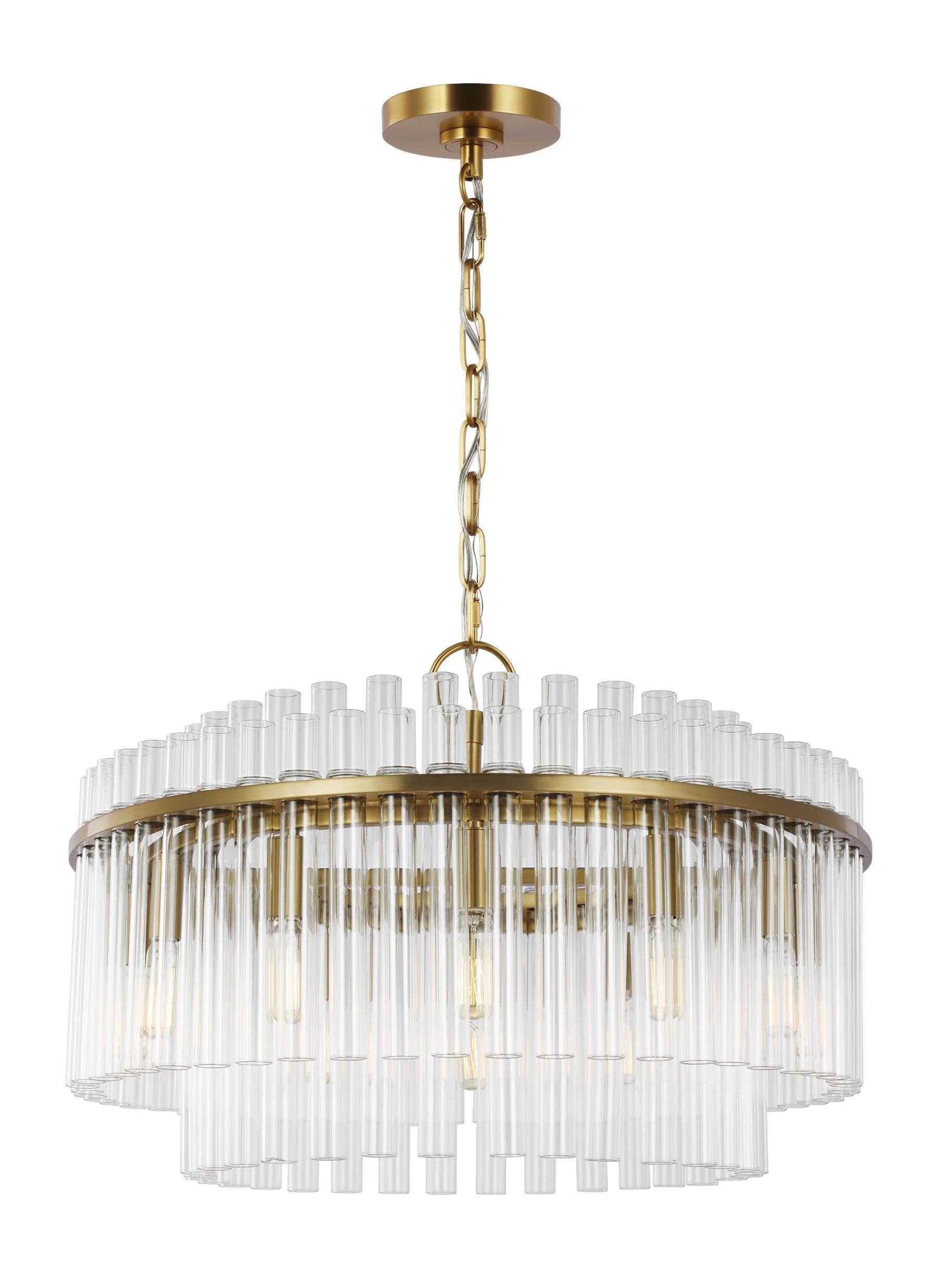 Chapman & Myers Beckett 12 Light Burnished Brass Chandelier Lighting Affairs