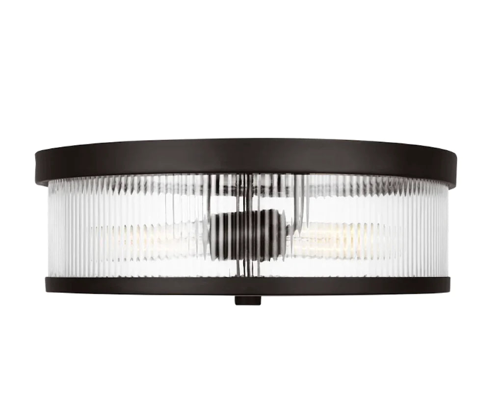 Chapman Myers Geneva 2 Light Flush Aged Iron Ceiling Mount