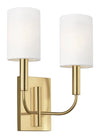 Ellen Degeneres Brianna 2 Light Burnished Brass Wall Sconce Lighting Affairs