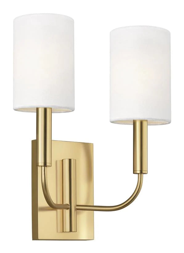 Ellen Degeneres Brianna 2 Light Burnished Brass Wall Sconce Lighting Affairs