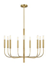 Ellen Degeneres Brianna 9 Light Burnished Brass Small Chandelier Lighting Affairs